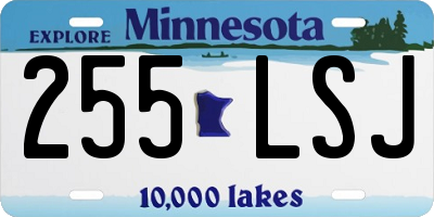 MN license plate 255LSJ