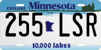 MN license plate 255LSR