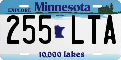 MN license plate 255LTA