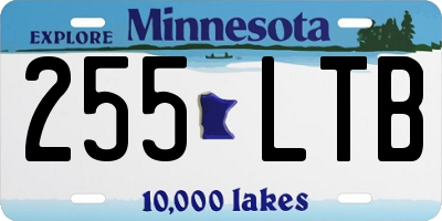 MN license plate 255LTB