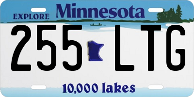 MN license plate 255LTG