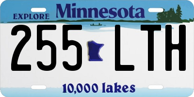 MN license plate 255LTH