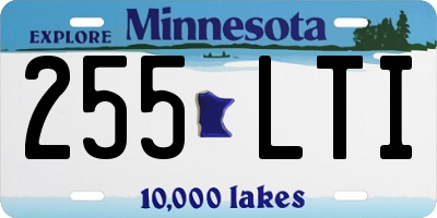 MN license plate 255LTI