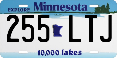 MN license plate 255LTJ