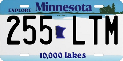MN license plate 255LTM