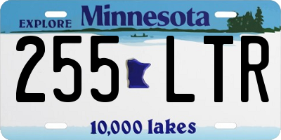 MN license plate 255LTR
