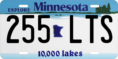 MN license plate 255LTS