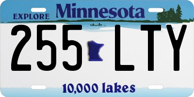MN license plate 255LTY