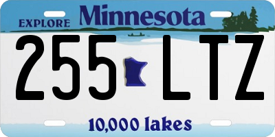 MN license plate 255LTZ