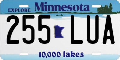 MN license plate 255LUA