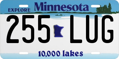 MN license plate 255LUG