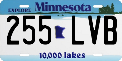 MN license plate 255LVB
