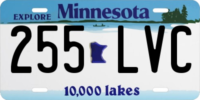 MN license plate 255LVC