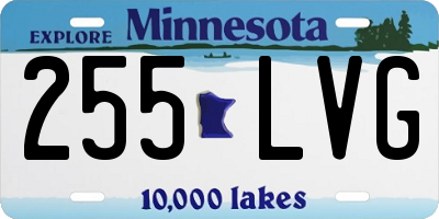 MN license plate 255LVG