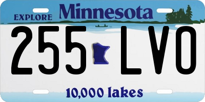 MN license plate 255LVO