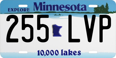 MN license plate 255LVP