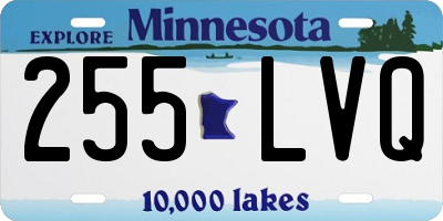 MN license plate 255LVQ