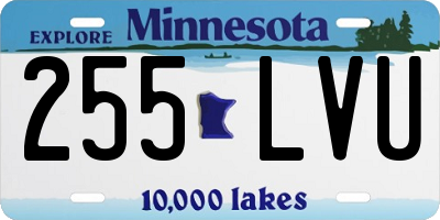 MN license plate 255LVU