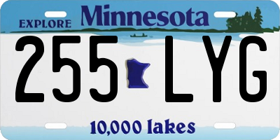MN license plate 255LYG