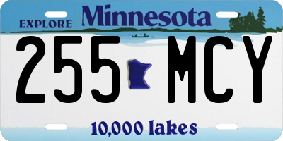 MN license plate 255MCY