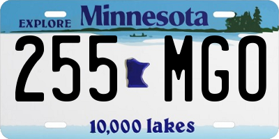 MN license plate 255MGO