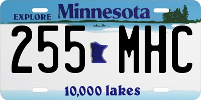 MN license plate 255MHC