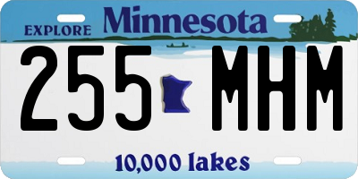 MN license plate 255MHM