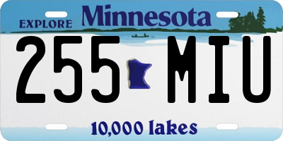 MN license plate 255MIU