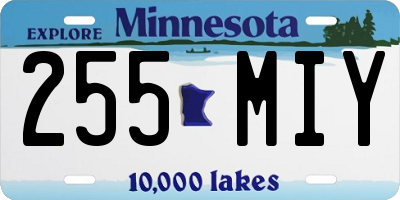 MN license plate 255MIY