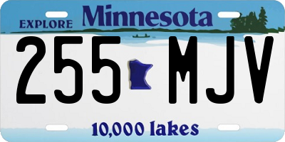 MN license plate 255MJV