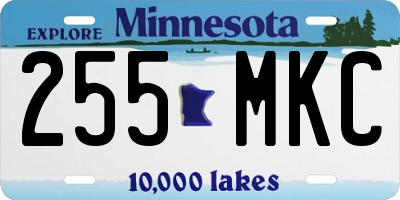 MN license plate 255MKC