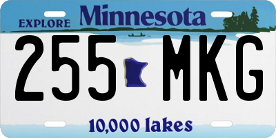 MN license plate 255MKG