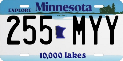 MN license plate 255MYY
