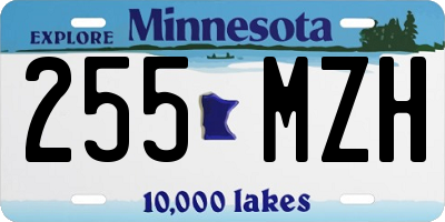 MN license plate 255MZH