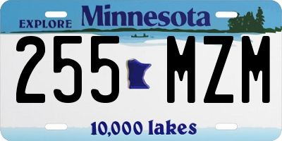 MN license plate 255MZM