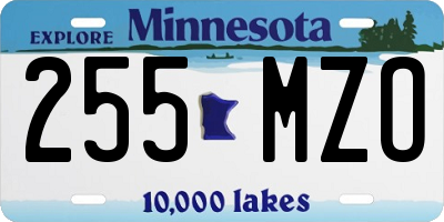 MN license plate 255MZO