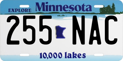 MN license plate 255NAC