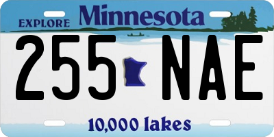 MN license plate 255NAE