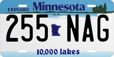 MN license plate 255NAG
