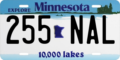 MN license plate 255NAL