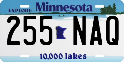 MN license plate 255NAQ