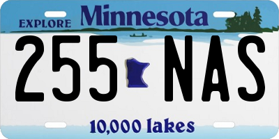 MN license plate 255NAS
