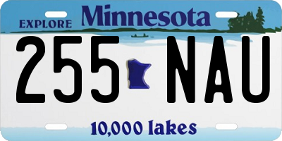 MN license plate 255NAU