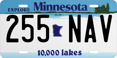MN license plate 255NAV