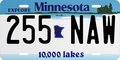 MN license plate 255NAW