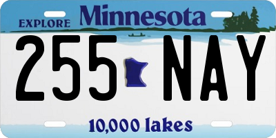 MN license plate 255NAY