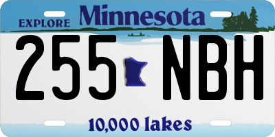MN license plate 255NBH