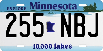 MN license plate 255NBJ