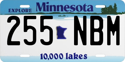 MN license plate 255NBM