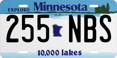MN license plate 255NBS